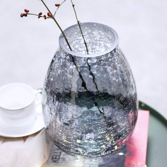Light luxury ice flower cracked glass vase oversiz - Picture 6 of 7
